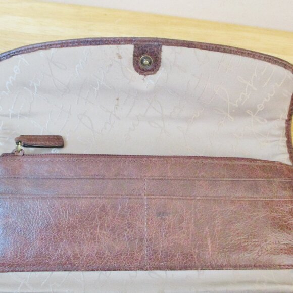 RARE! Fossil Fifty-Four Multicolor Patchwork Leather&Suede Envelope Style Wallet - Picture 6 of 13